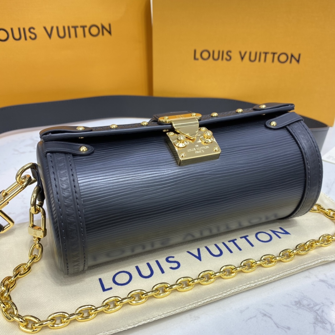 Louis Vuitton PAPILLON TRUNK Handbag Epi Leather M58655 Black